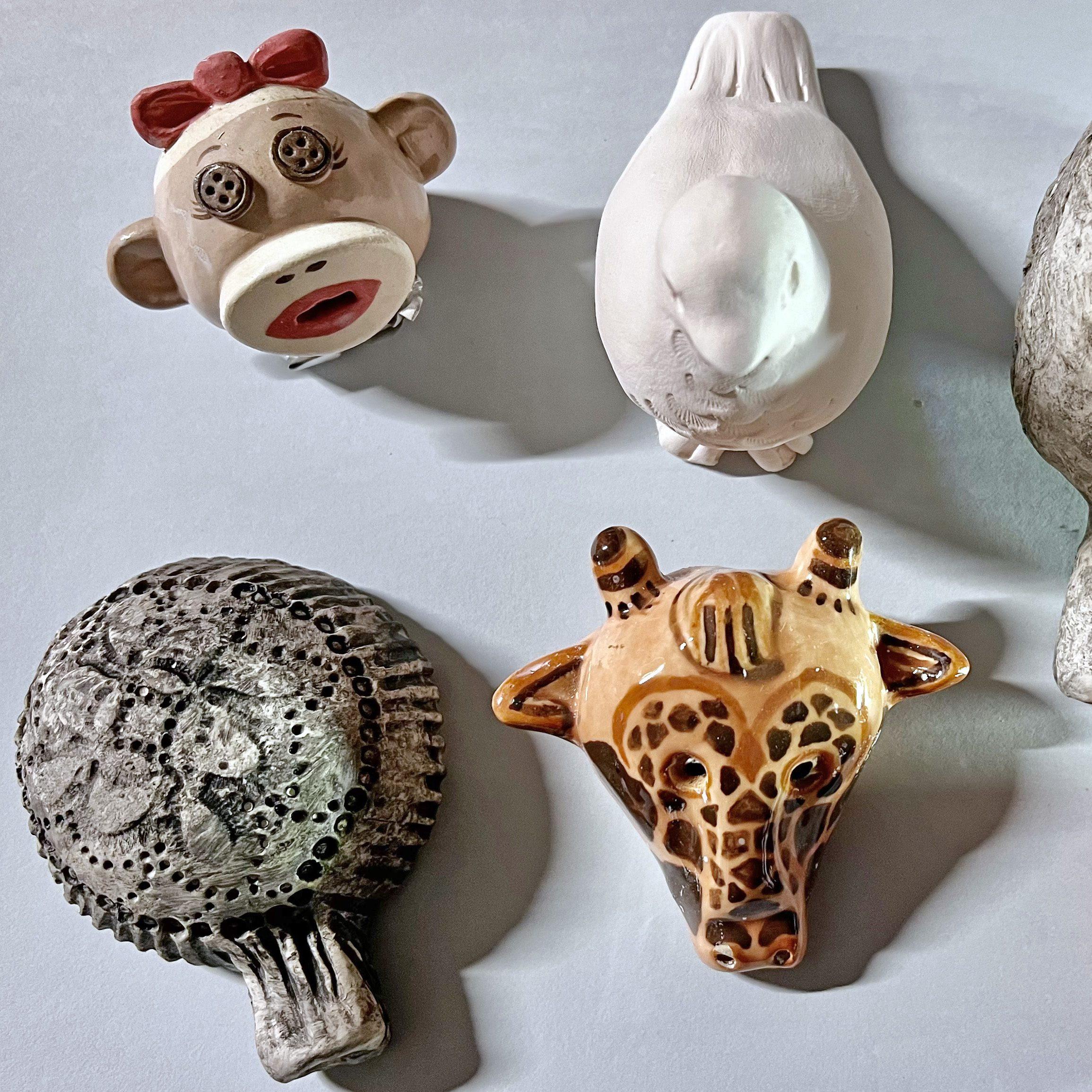 Clay Whistle Animal Sculptures