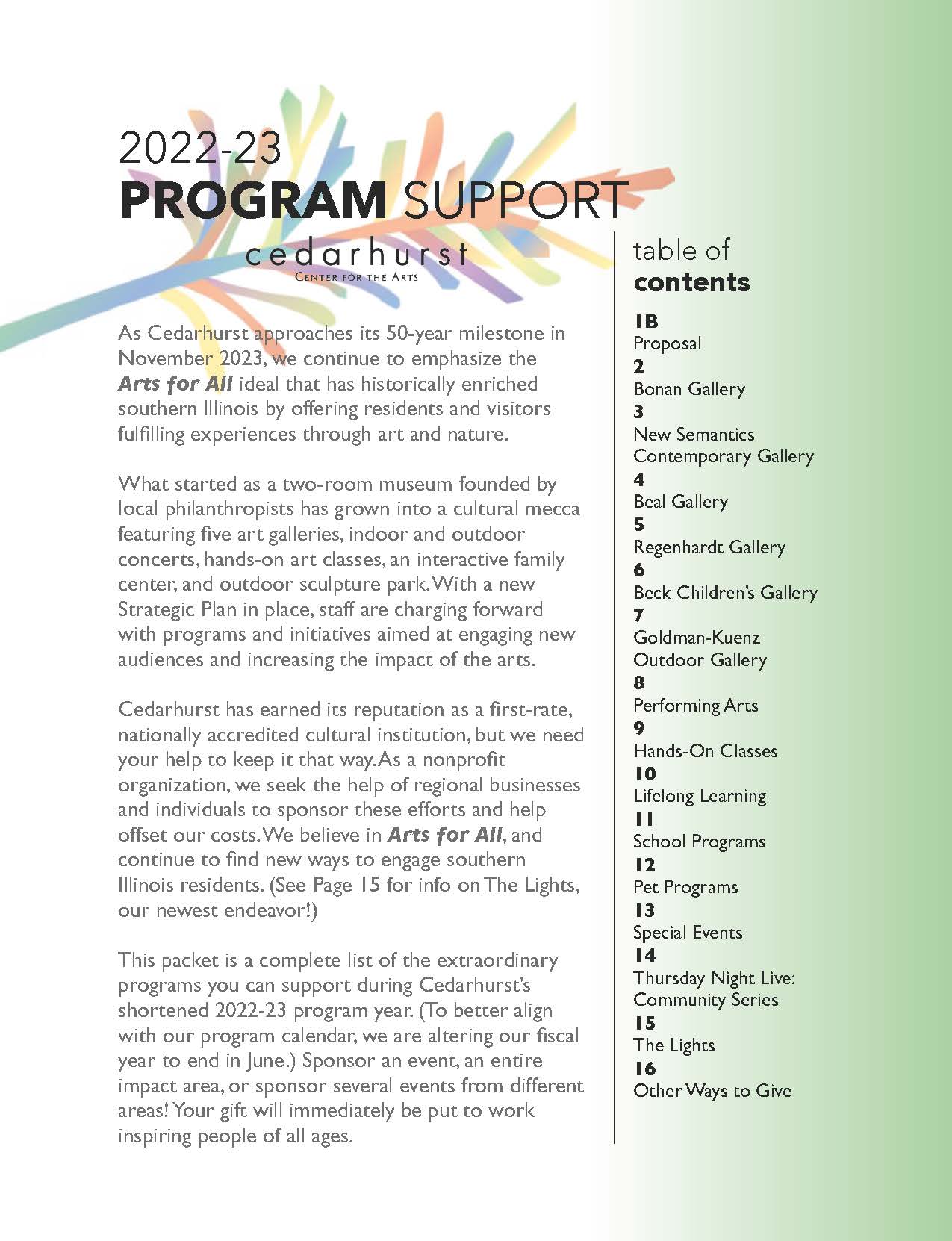 22-23 Program Sponsor Opportunities