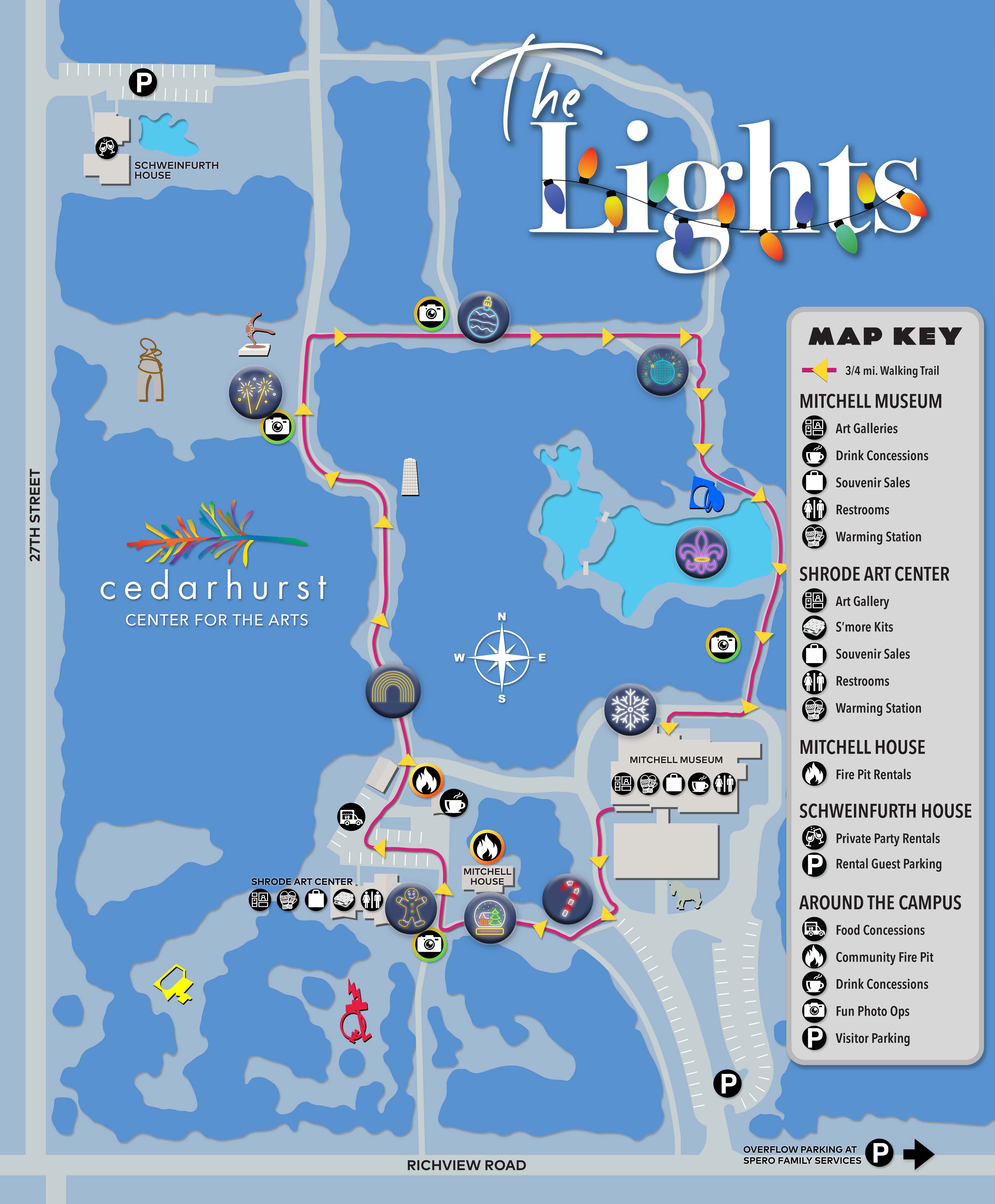 Cedarhurst 'The Lights' Route Map