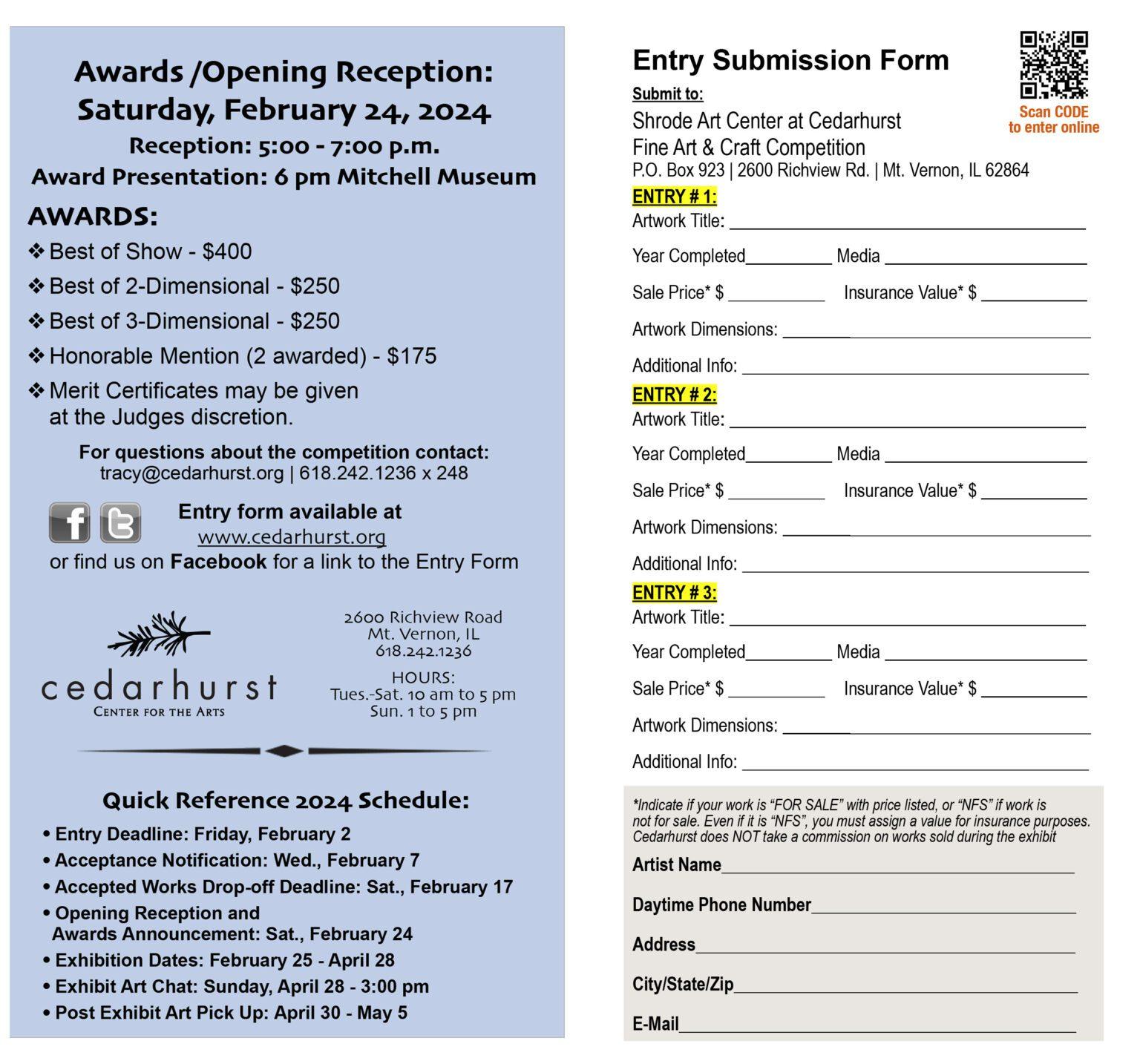 Fine Art & Craft Competition Call for Art Entries 2024 Cedarhurst