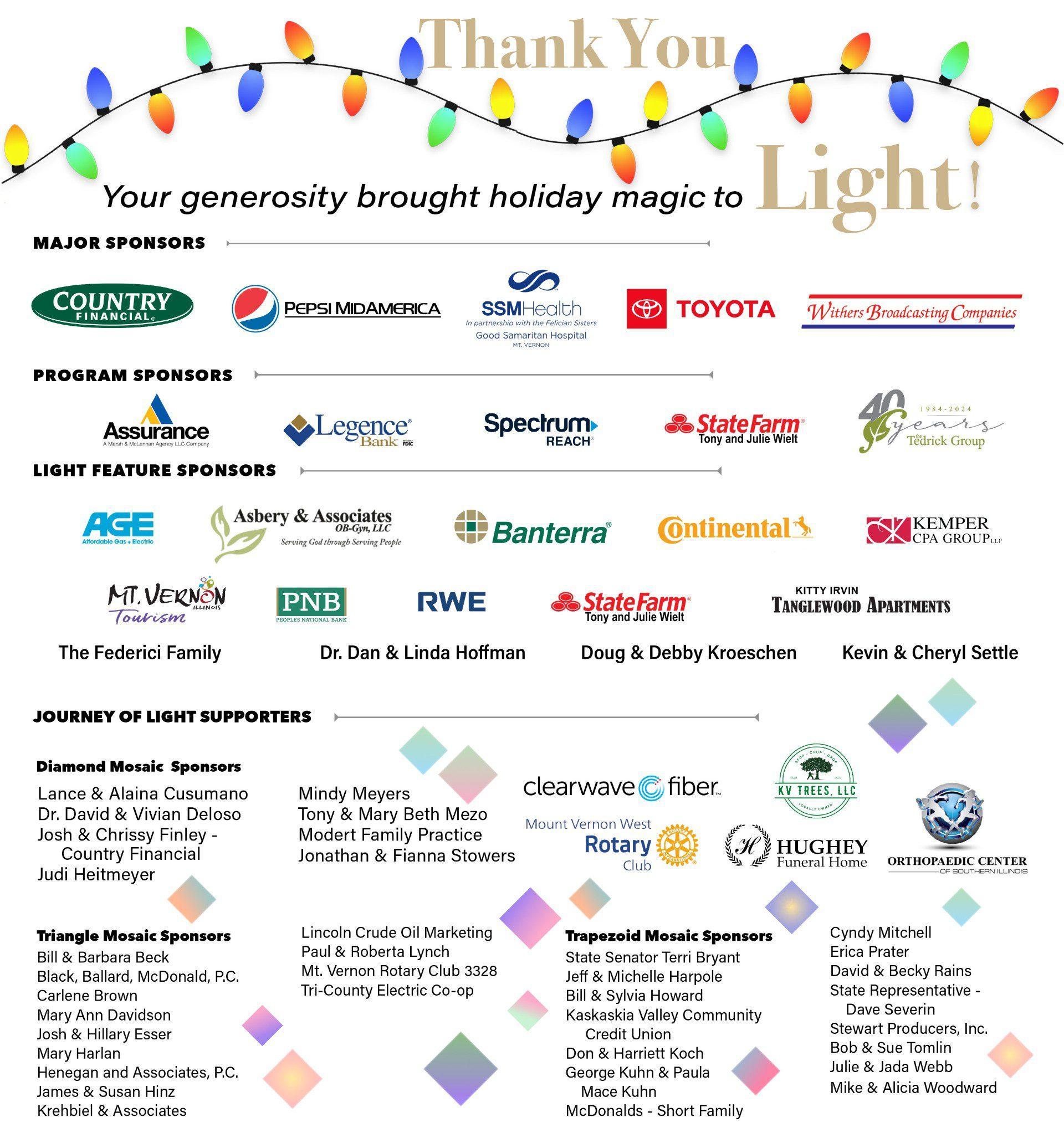 The Lights Sponsors